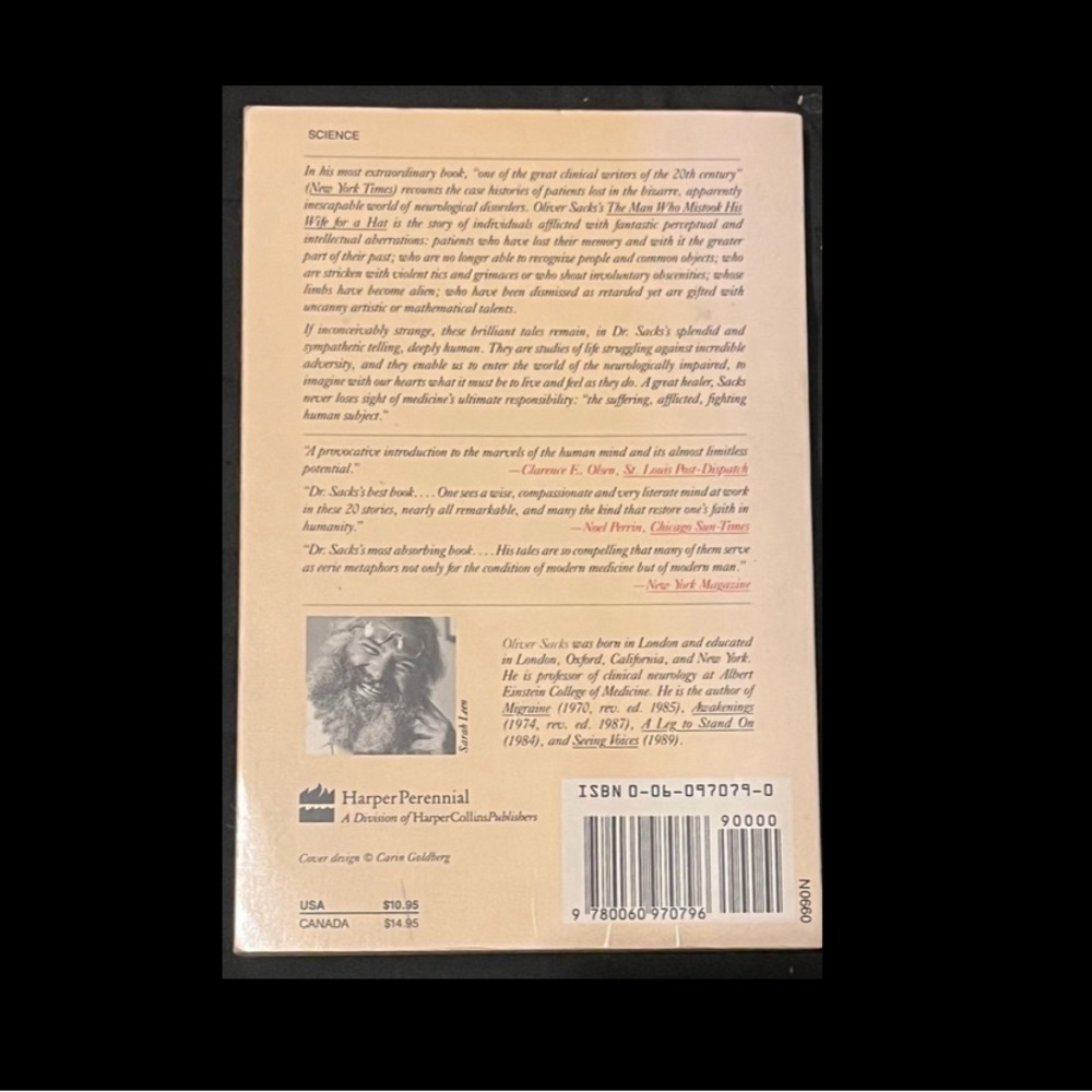 The Man Who Mistook His Wife for a Hat by Oliver Sacks - Picture 2 of 2